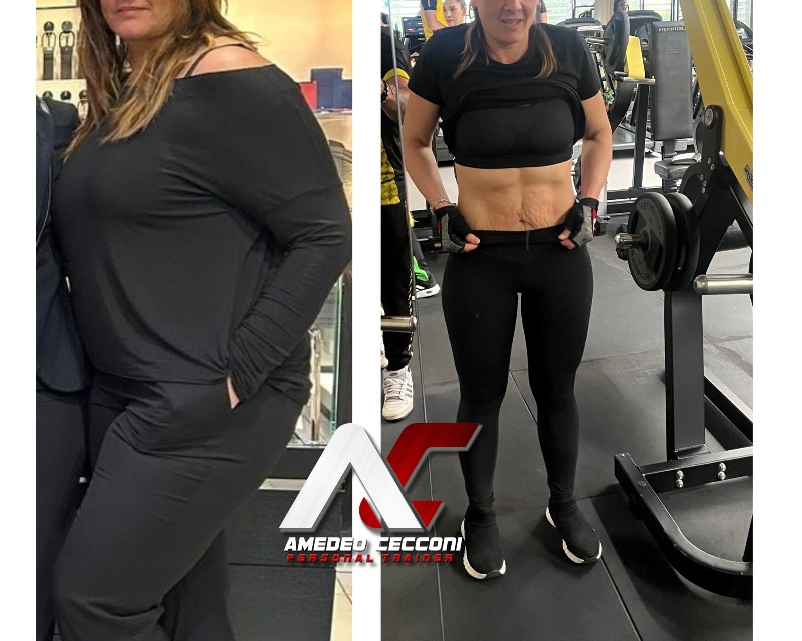 Trasformazione prima e dopo: meno 21 kg in 12 mesi
